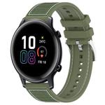 20mm For Honor Watch SE / MagicWatch 2 42mm xDfind Hybrid Nylon Braid Silicone Watch Band(Green)