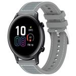20mm For Honor Watch SE / MagicWatch 2 42mm xDfind Hybrid Nylon Braid Silicone Watch Band(Grey)