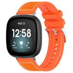 For Fitbit Versa 4/Versa3/Sense2/Sense 20mm xDfind Hybrid Nylon Braid Silicone Watch Band(Orange)