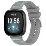 For Fitbit Versa 4/Versa3/Sense2/Sense 20mm xDfind Hybrid Nylon Braid Silicone Watch Band(Grey)