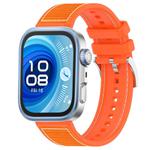 For Huawei Watch Fit4 / Fit3 / Fit4 Pro 20mm xDfind Hybrid Nylon Braid Silicone Watch Band(Orange)