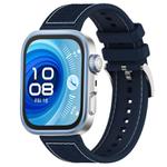 For Huawei Watch Fit4 / Fit3 / Fit4 Pro 20mm xDfind Hybrid Nylon Braid Silicone Watch Band(Midnight Blue)