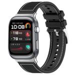 For Huawei Watch D2 22mm xDfind Hybrid Nylon Braid Silicone Watch Band(Black)
