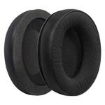 2pcs Protein Leather Football Net Splicing Earphone Replacement Earpads Pads For HyperX Revolver S(Black)