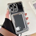 For iPhone 16 Pro Max Side Insert Card Slot Electroplated TPU Phone Case(Black)
