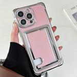 For iPhone 16 Pro Max Side Insert Card Slot Electroplated TPU Phone Case(Pink)