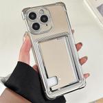 For iPhone 11 Pro Max Side Insert Card Slot Electroplated TPU Phone Case(White)