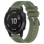 For Garmin Fenix 8/7X/6X/5X 26mm xDfind Hybrid Nylon Braid Silicone Watch Band(Green)