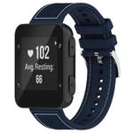 For Garmin Forerunner 35/30/35J 20mm xDfind Hybrid Nylon Braid Silicone Watch Band(Midnight Blue)
