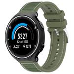 For Garmin Forerunner 220/235/735/735XT 20mm xDfind Hybrid Nylon Braid Silicone Watch Band(Green)
