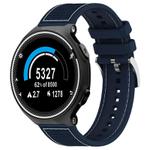 For Garmin Forerunner 220/235/735/735XT 20mm xDfind Hybrid Nylon Braid Silicone Watch Band(Midnight Blue)