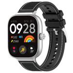 For Xiaomi Smart Band 9 Pro/Redmi Watch5 20mm xDfind Hybrid Nylon Braid Silicone Watch Band(Black)