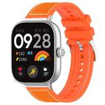 For Xiaomi Smart Band 9 Pro/Redmi Watch5 20mm xDfind Hybrid Nylon Braid Silicone Watch Band(Orange)