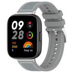 For Redmi Watch 3 20mm xDfind Hybrid Nylon Braid Silicone Watch Band(Grey)