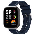 For Redmi Watch 3 20mm xDfind Hybrid Nylon Braid Silicone Watch Band(Midnight Blue)