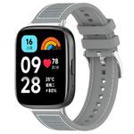 For Redmi Watch 3 Active/Watch 3 Lite 20mm xDfind Hybrid Nylon Braid Silicone Watch Band(Grey)