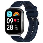 For Redmi Watch 3 Active/Watch 3 Lite 20mm xDfind Hybrid Nylon Braid Silicone Watch Band(Midnight Blue)