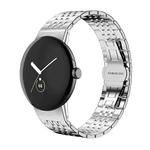 For Google Pixel Watch 3 45mm 22mm xDfind Seven-bead Solid Stainless Steel Watch Band(Silver)