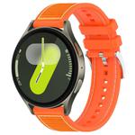 For Samsung Galaxy Watch 7 / 6 / 5 / FE 20mm xDfind Hybrid Nylon Braid Silicone Watch Band(Orange)