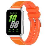 For Samsung Galaxy Fit3 SM-R390 20mm xDfind Hybrid Nylon Braid Silicone Watch Band(Orange)