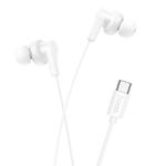 hoco M114 Type-C Jia Universal Digital Earphones with Microphone(White)
