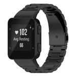 For Garmin Forerunner 35 / 30 Tri-beads Flat Buckle Titanium Alloy Watch Band(Black)