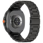For Samsung Galaxy Watch8 /8 Ultra 2 Tri-beads Flat Buckle Titanium Alloy Watch Band(Black)