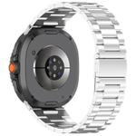 For Samsung Galaxy Watch8 /8 Ultra 2 Tri-beads Flat Buckle Titanium Alloy Watch Band(Silver)