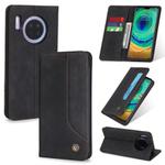 For Huawei Mate 30 POLA 008 Series Retro Classic Magnetic Horizontal Flip Leather Case with Holder & Card Slots(Black)
