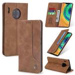 For Huawei Mate 30 Pro POLA 008 Series Retro Classic Magnetic Horizontal Flip Leather Case with Holder & Card Slots(Brown)