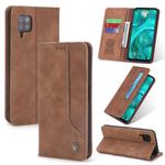 For Huawei P40 Lite POLA 008 Series Retro Classic Magnetic Horizontal Flip Leather Case with Holder & Card Slots(Brown)