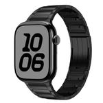 For Apple Watch 42mm / 41mm / 40mm / 38mm Tri-beads Side-detachable Buckle Stainless Steel Watch Band(Black)
