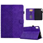 For Xiaomi Redmi Pad 2 Rhombus Embossed Leather Smart Tablet Case(Purple)