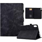 For Xiaomi Redmi Pad 2 Peony Butterfly Embossed Leather Smart Tablet Case(Black)