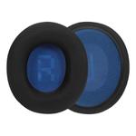 1 Pair Ice Silk Cloth Earphone Replacement Earpads Pads For Skullcandy Slyr Pro(Black Dark Blue Net)