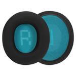 1 Pair Ice Silk Cloth Earphone Replacement Earpads Pads For Skullcandy Slyr Pro(Black Lake Blue Net)