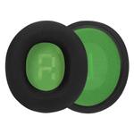 1 Pair Ice Silk Cloth Earphone Replacement Earpads Pads For Skullcandy Slyr Pro(Black Green Net)