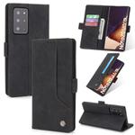For Samsung Galaxy Note20 Ultra POLA 008 Series Retro Classic Magnetic Horizontal Flip Leather Case with Holder & Card Slots(Black)