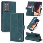 For Samsung Galaxy Note20 Ultra POLA 008 Series Retro Classic Magnetic Horizontal Flip Leather Case with Holder & Card Slots(Blue)