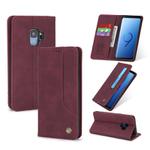 For Samsung Galaxy S9 POLA 008 Series Retro Classic Magnetic Horizontal Flip Leather Case with Holder & Card Slots(Red)