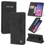 For Samsung Galaxy S10 POLA 008 Series Retro Classic Magnetic Horizontal Flip Leather Case with Holder & Card Slots(Black)