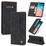 For Samsung Galaxy S10+ POLA 008 Series Retro Classic Magnetic Horizontal Flip Leather Case with Holder & Card Slots(Black)