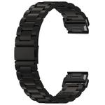 For Garmin 26mm Tri-beads Flat Buckle Titanium Alloy Watch Band, Tactix Connector(Black)