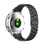 For Garmin 26mm Tri-beads Flat Buckle Titanium Alloy Watch Band(Black)