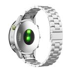 For Garmin 22mm Tri-beads Flat Buckle Titanium Alloy Watch Band(Silver)