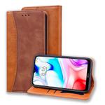 For Xiaomi Redmi 8A Business Stitching Horizontal Flip Leather Case with Double Folding & Bracket & Card Slots & Photo Frame & Wallet(Brown)