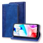 For Xiaomi Redmi 8A Business Stitching Horizontal Flip Leather Case with Double Folding & Bracket & Card Slots & Photo Frame & Wallet(Royal Blue)