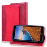For Xiaomi Redmi 7A Business Stitching Horizontal Flip Leather Case with Double Folding & Bracket & Card Slots & Photo Frame & Wallet(Red)