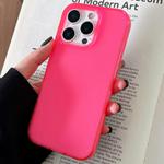 For iPhone 16 Pro Max Transparent Comfortable Frosted TPU Phone Case(Rose Red)