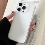 For iPhone 16 Pro Max Transparent Comfortable Frosted TPU Phone Case(White)